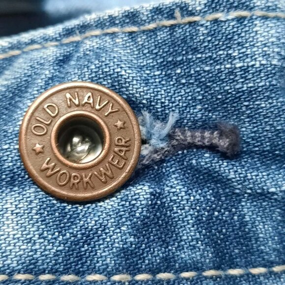 Vtg Old Navy Painters Shorts Mens 38 Denim‎ Jean Carpenter Baggy Skater Jorts - Picture 6 of 9